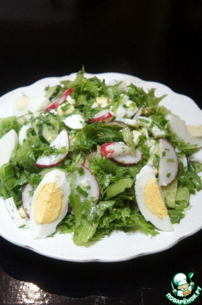 Весенний зеленый салат