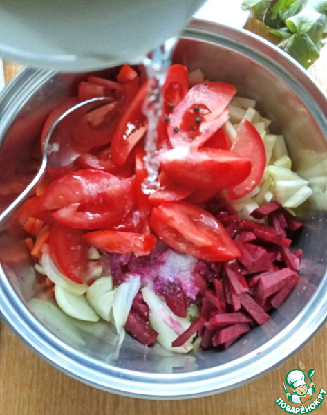 Заготовка для борща с капустой кольраби