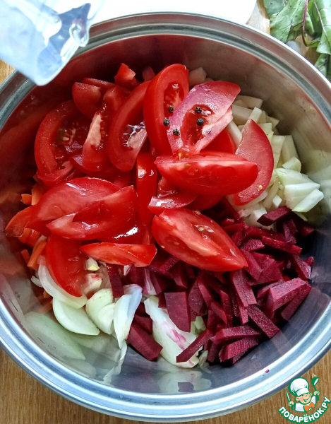 Заготовка для борща с капустой кольраби