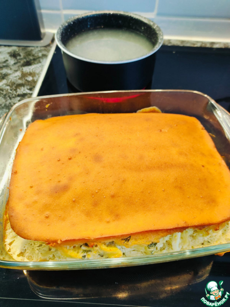 Заливной пирог-рыбник с бульоном