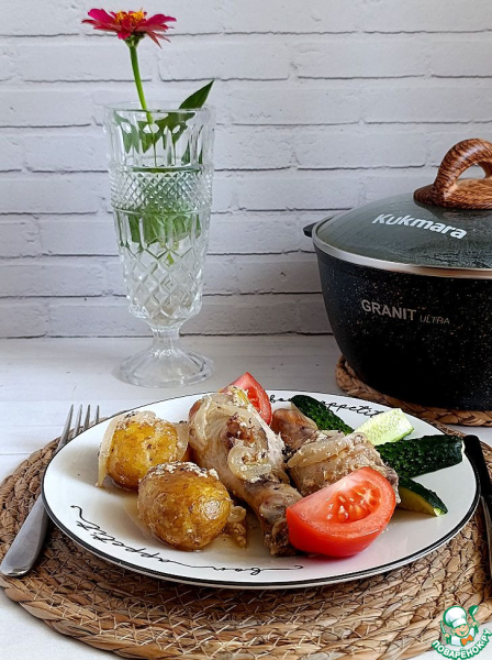 Запеченные голени с молодым картофелем