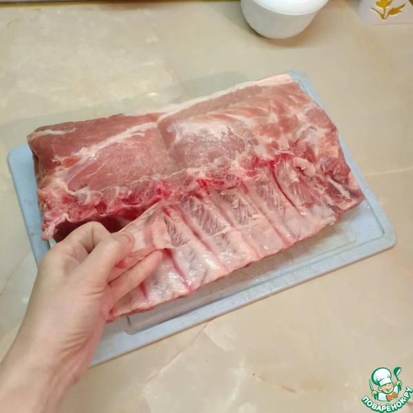 Запеченые свиные ребрышки в соево-винной глазури