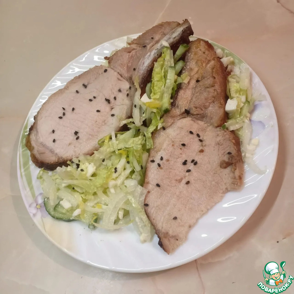 Запеченые свиные ребрышки в соево-винной глазури