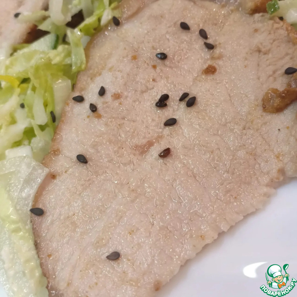 Запеченые свиные ребрышки в соево-винной глазури