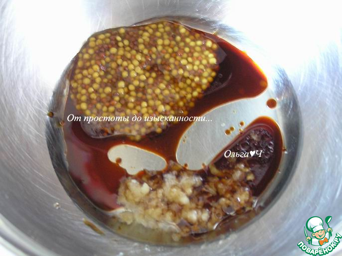 Запечёные шампиньоны в пикантной заправке