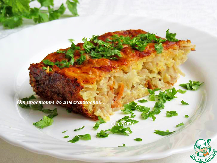 Запеканка из квашеной капусты с сыром