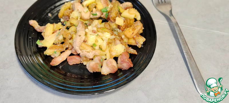 Жаренная картошка с мясом