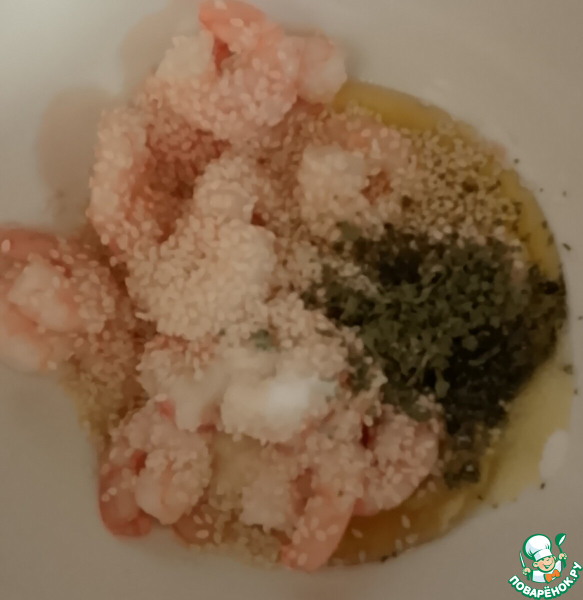 Жареный хлеб с креветками по-корейски