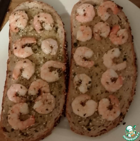 Жареный хлеб с креветками по-корейски