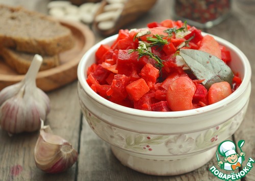 Зимнее овощное рагу со свеклой